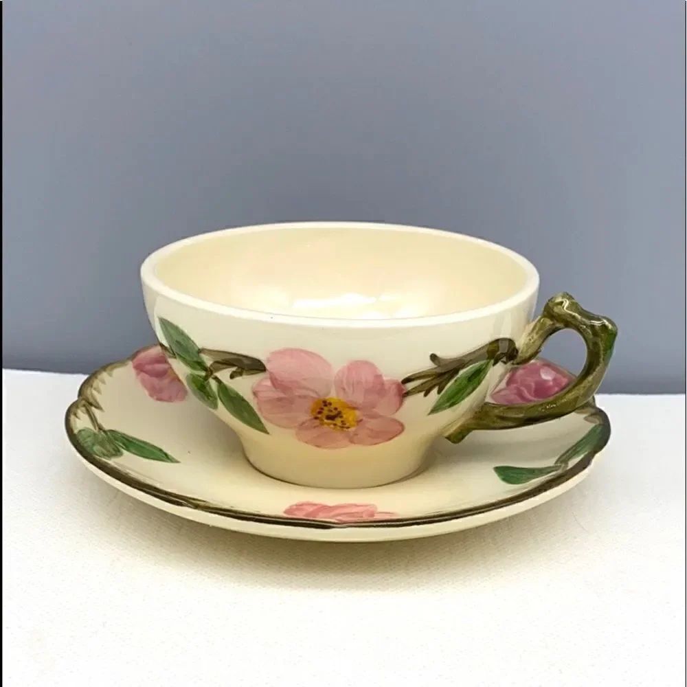 NWOT Franciscan Desert Rose Cup & Saucer Set